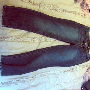 EXPRESS JEANS - High waisted medium wash blue jean